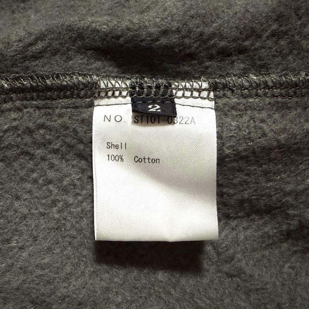 D.HYGEN 無撚糸 裏毛 ジップアップ ハイネック ジャケット ブルゾン 2