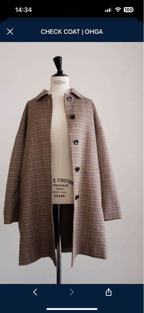 ジャケット・アウター CHECK COAT | OHGA