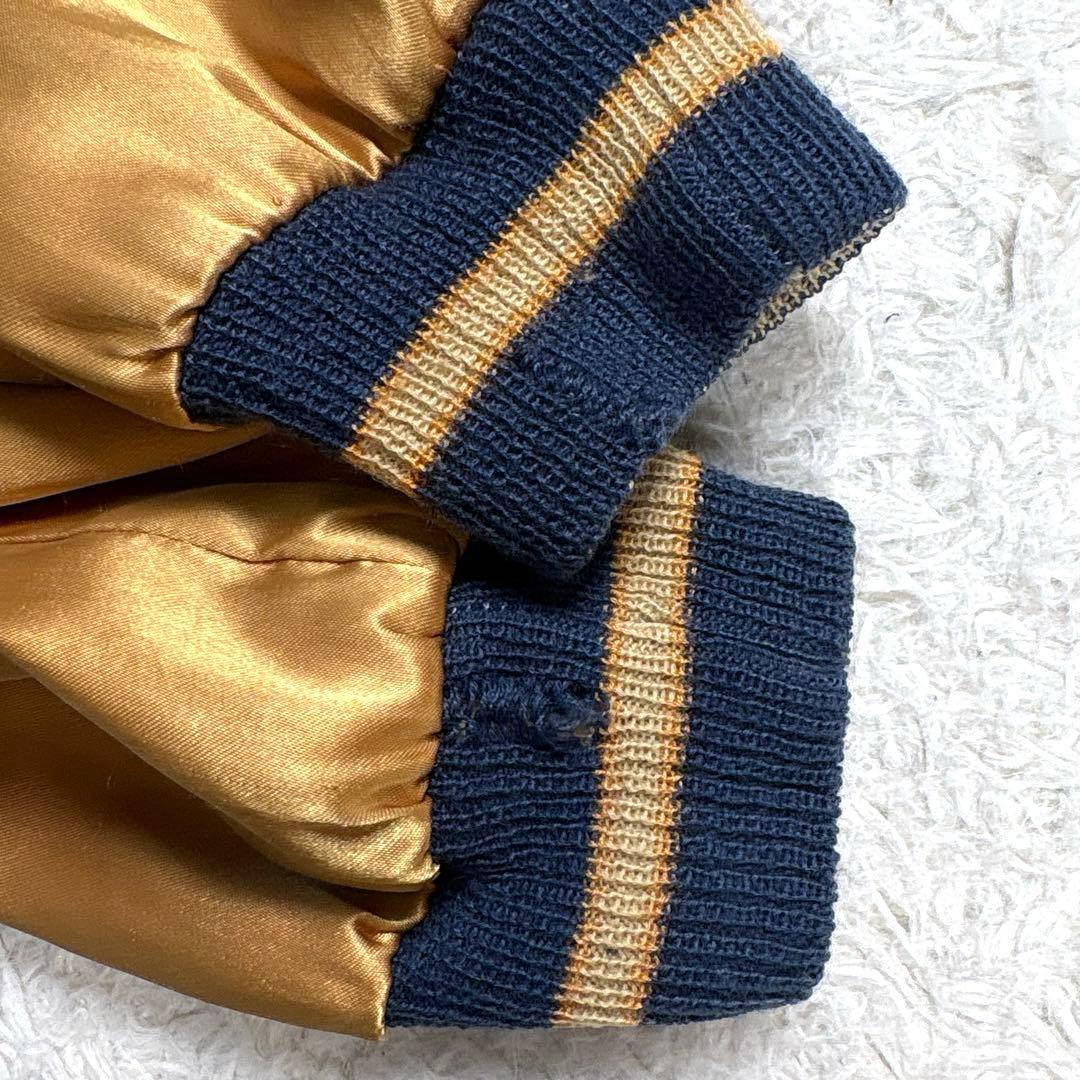 テーラー東洋　スカジャン　サテン　リバーシブル　鷲　日本地図　富士山　総刺繍　M