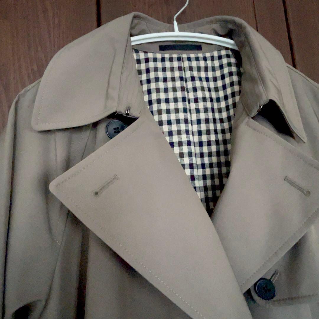 【美品】ユニクロトレンチコートリラックスフィット　カーキ XL