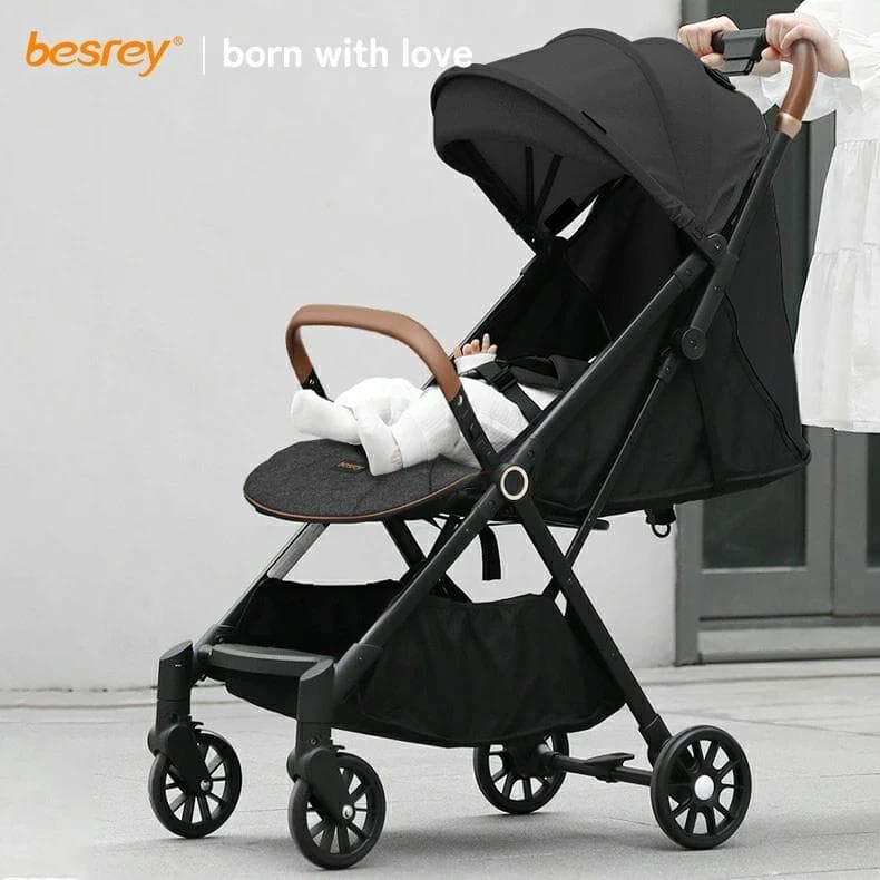 折りたたみ式　ベビーカー　軽量　5.0kg　自立型　B型　1秒収納/展開　黒
