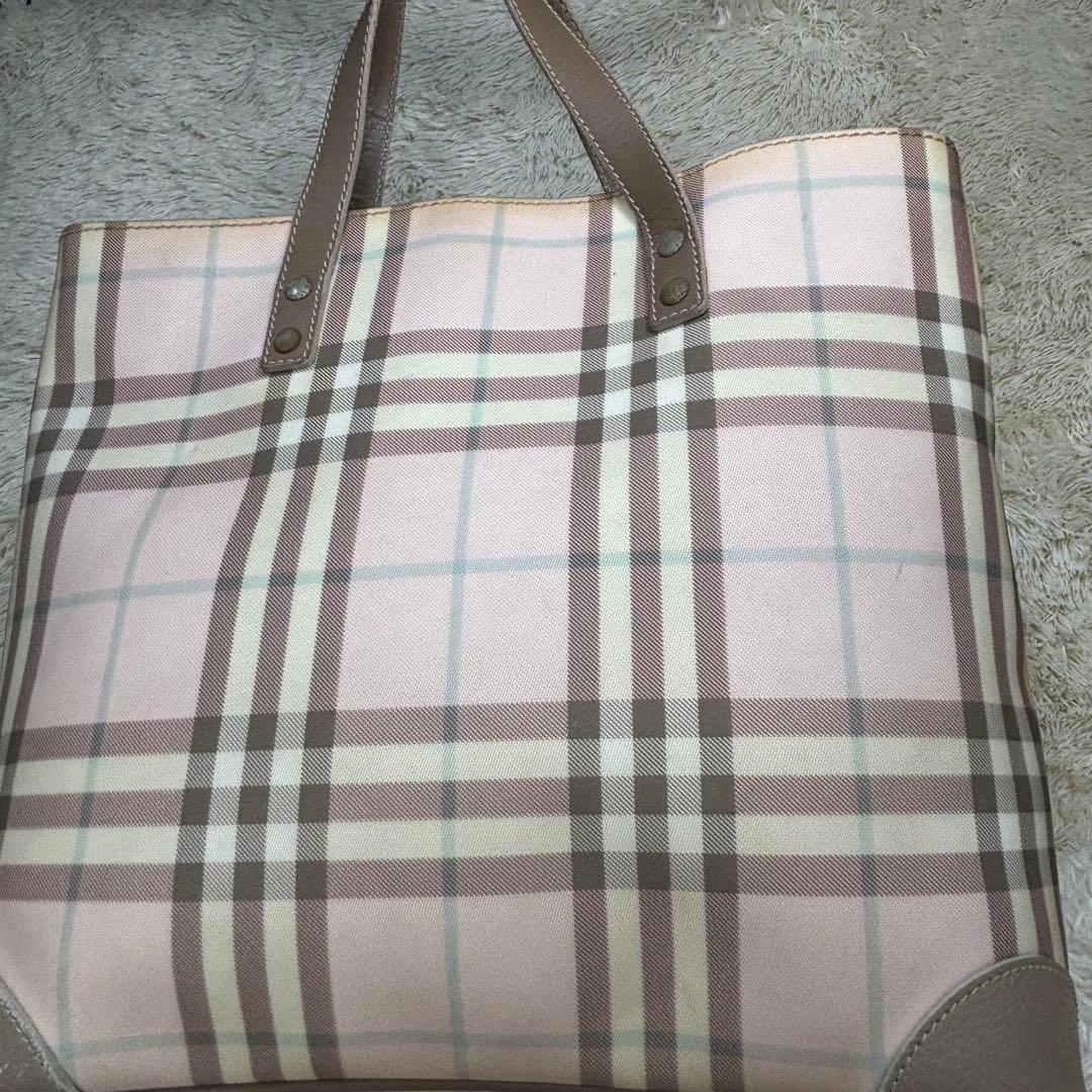バーバリー　トート ショルダー バッグ チェック ピンク FF95 A4サイズ