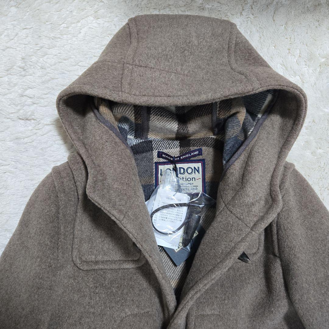 新品 ロンドントラディション ダッフルコート ロング丈 ウール メルトン モカ