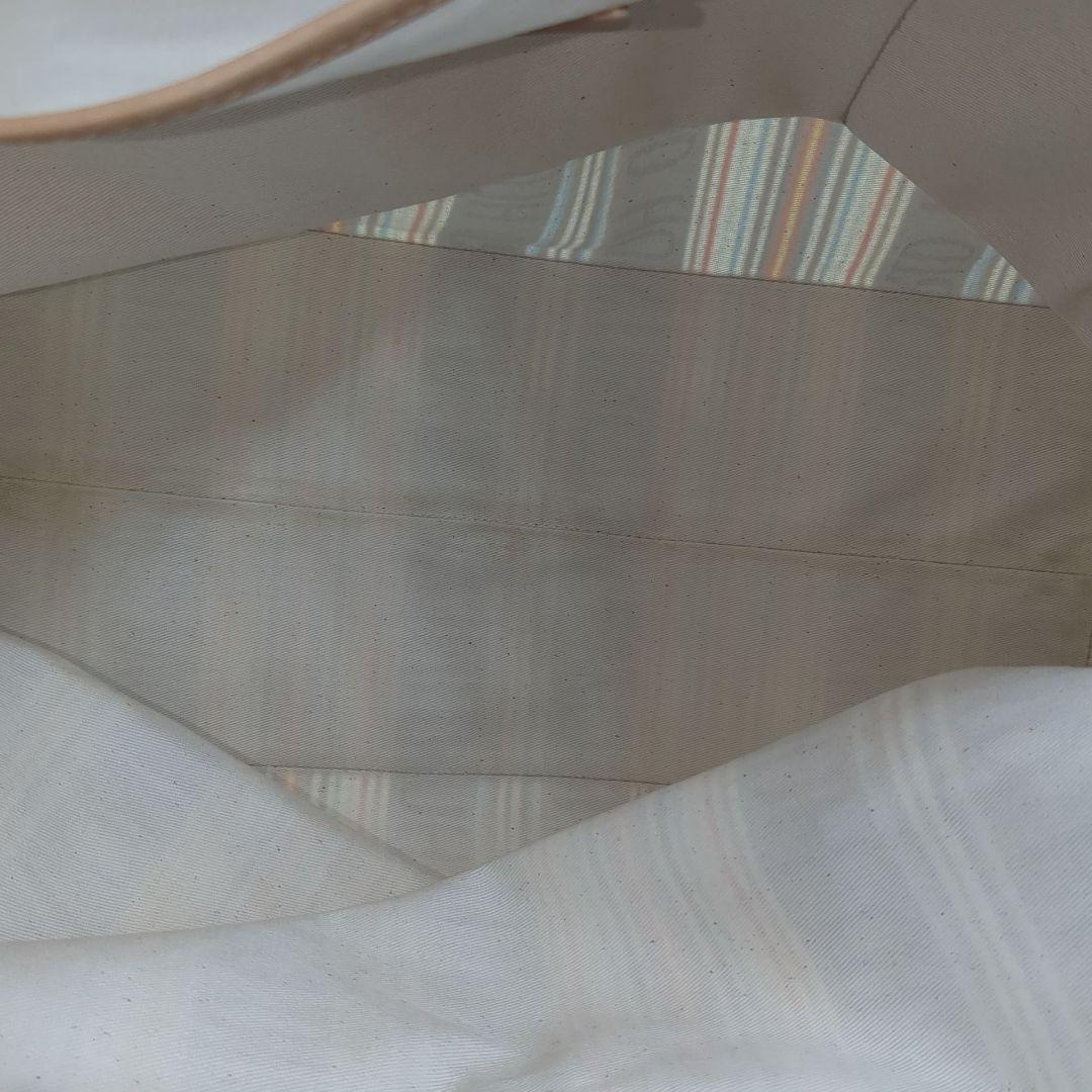 未使用 ハンティングワールド トートバッグ マルチカラー ロゴ ストライプ タグ