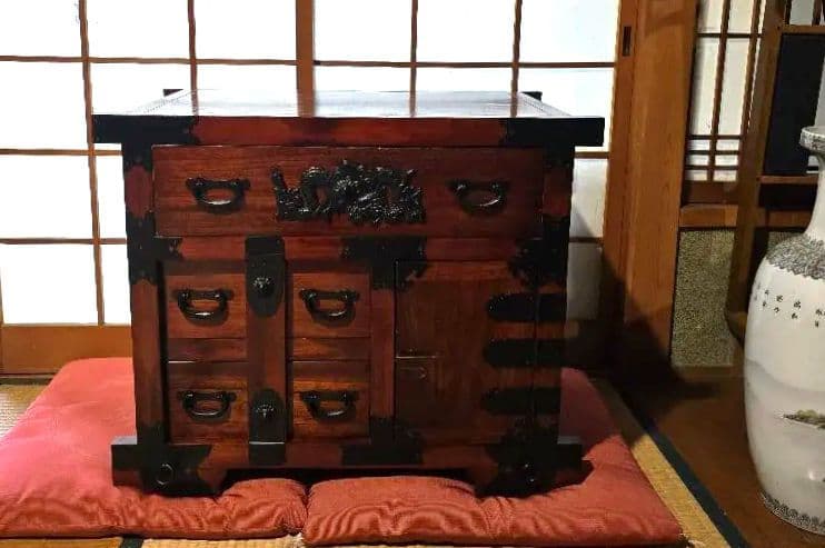 キャスター付き 箪笥 船箪笥 タンス　木製家具 収納家具 キャビネット