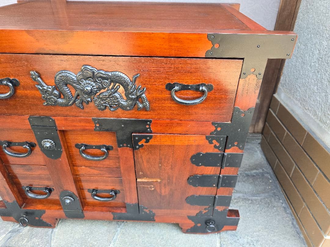 キャスター付き 箪笥 船箪笥 タンス　木製家具 収納家具 キャビネット