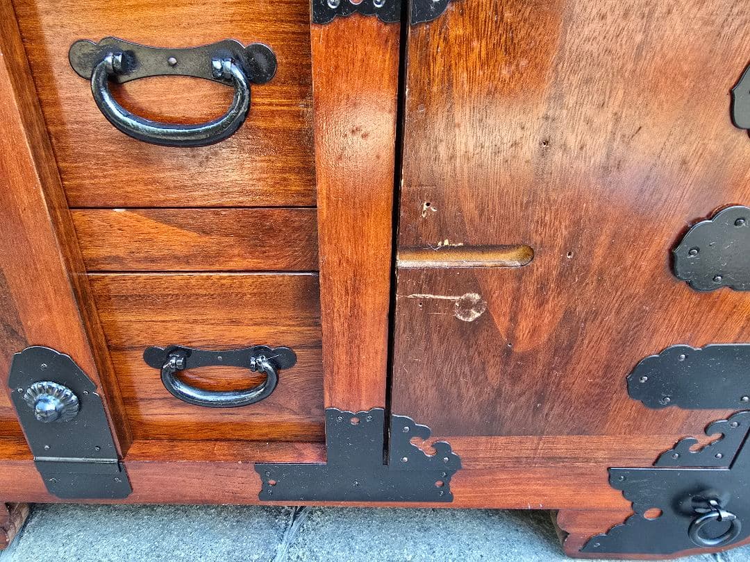 キャスター付き 箪笥 船箪笥 タンス　木製家具 収納家具 キャビネット