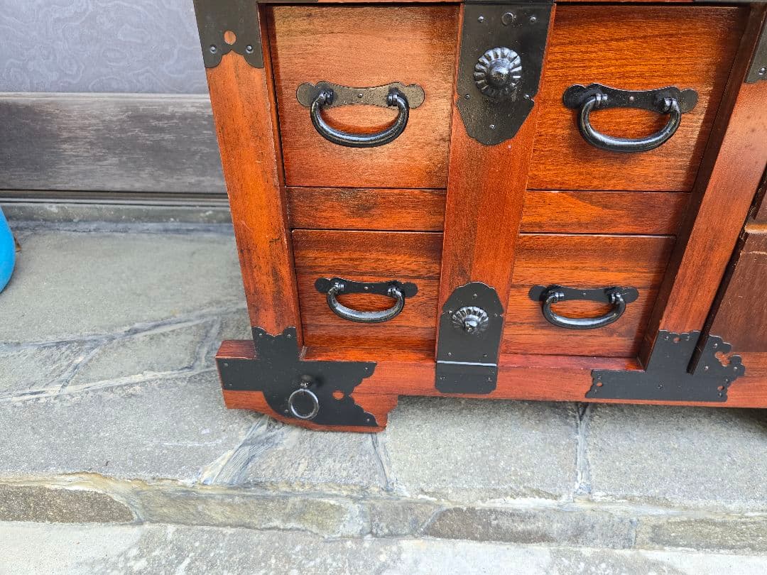 キャスター付き 箪笥 船箪笥 タンス　木製家具 収納家具 キャビネット