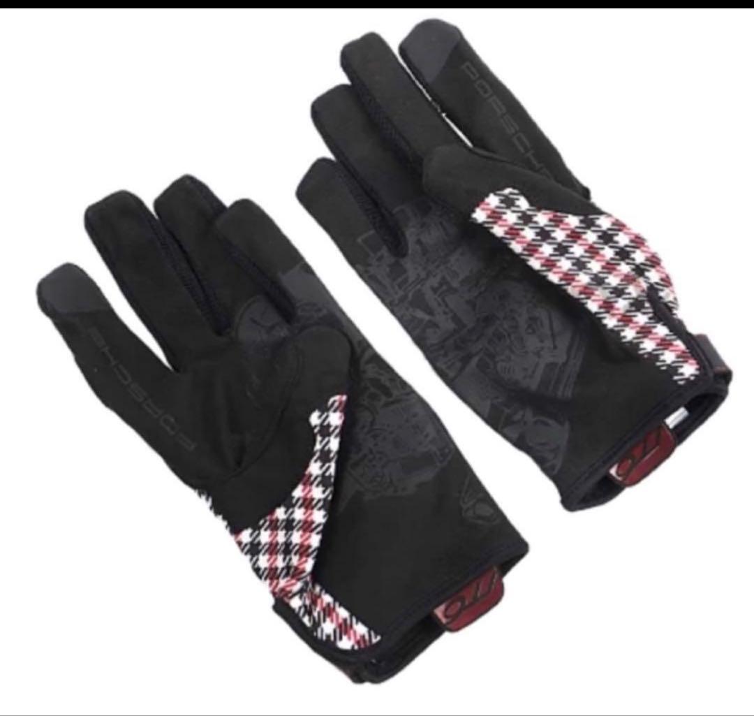 赤黒Mサイズ【希少完売品・新品未開封】 PORSHE ドライビンググローブ