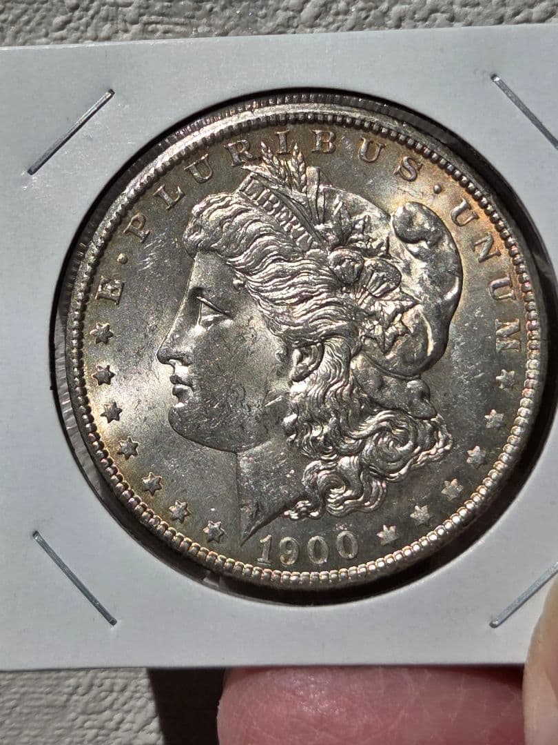 アメリカ合衆国　モルガンダラー銀貨　1900 O　ダイクラッシュ(極印破損)