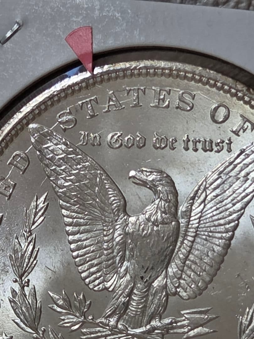 アメリカ合衆国　モルガンダラー銀貨　1900 O　ダイクラッシュ(極印破損)