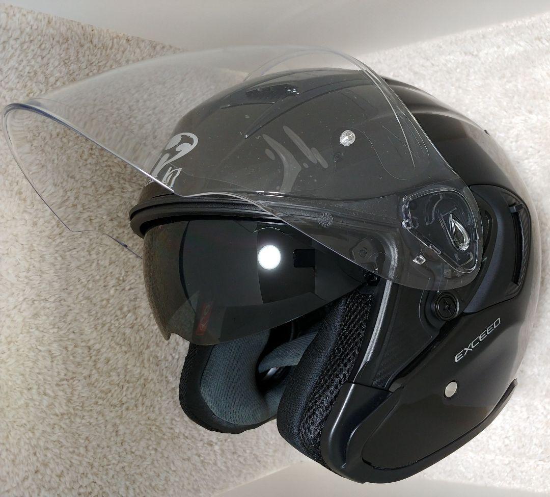 ポ*ン様 【ジェットヘルメット】OGK KABUTO EXCEED ブラックメタ