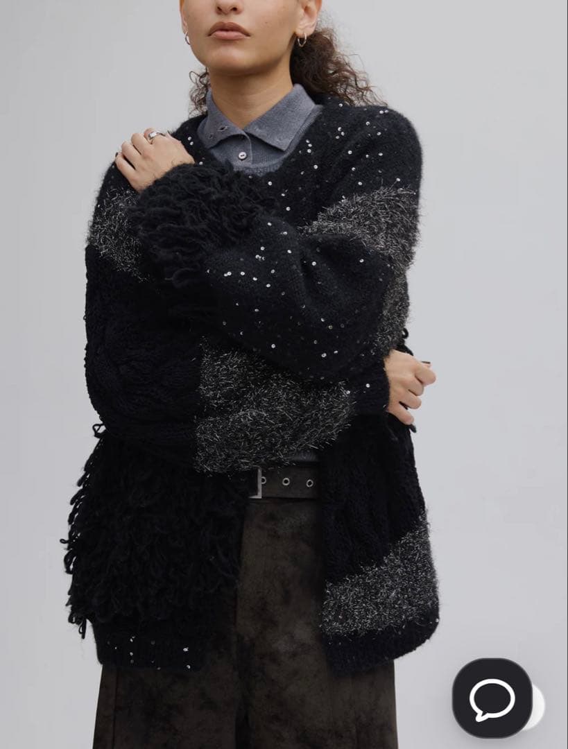 AMERI アメリ　パッチワークカーディガン