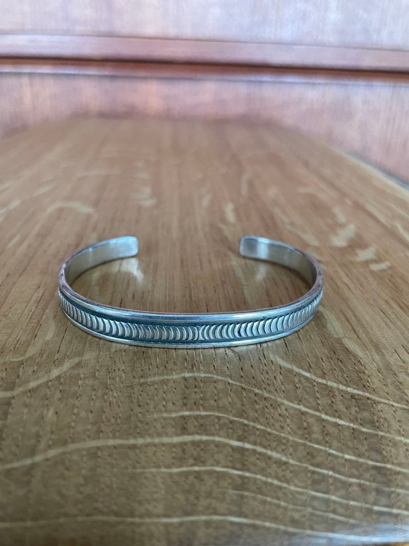 ブルースモーガン Bruce Morgan シルバーバングル ナバホ スタンプ