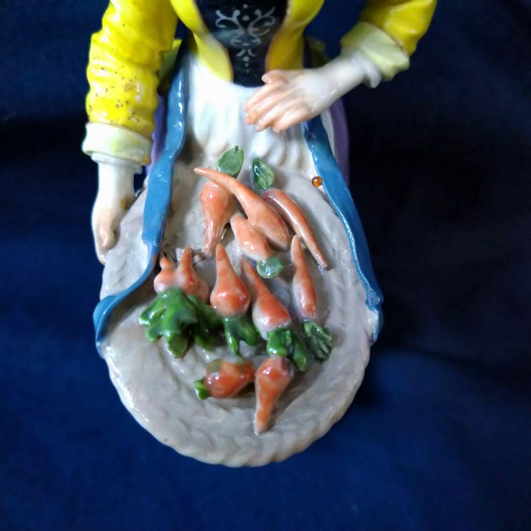 希少✤1924年以前マイセン(Meissen)『パリの呼び声・野菜売りの少女』