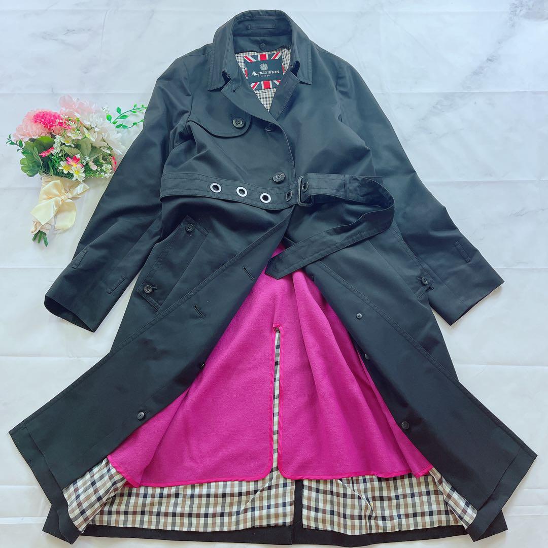 極美品✨アクアスキュータム トレンチコート ライナー付 着丈100以上 カバー付