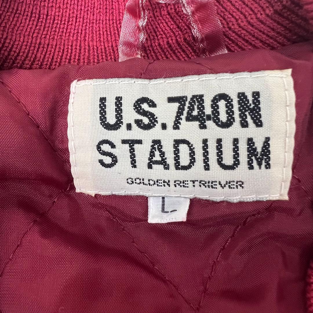 【美品】ヨコスカ　スカジャン　龍　鷹　刺繍　ピンク　Lサイズ