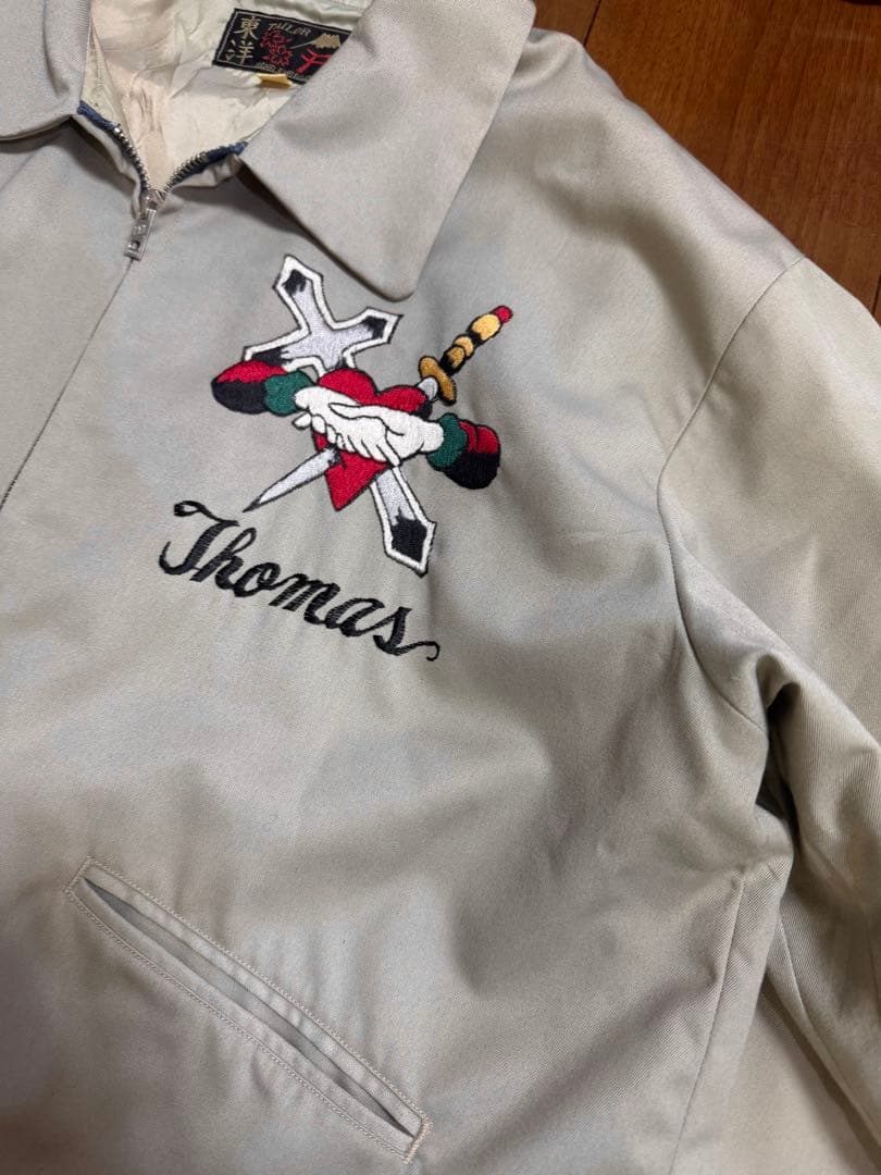 雰囲気抜群 TAILOR東洋 スーベニアジャケット USMC 髑髏 L