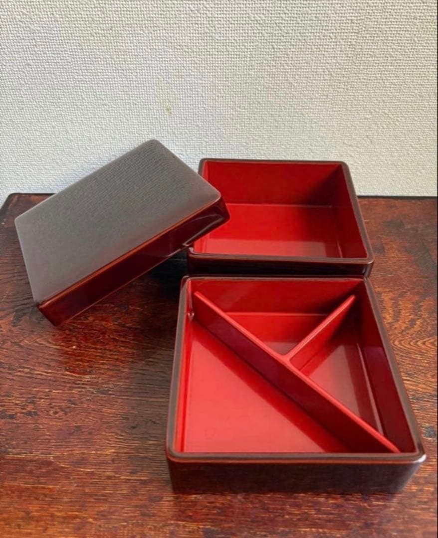 【にゃんさま】　漆塗り弁当箱　2個セット