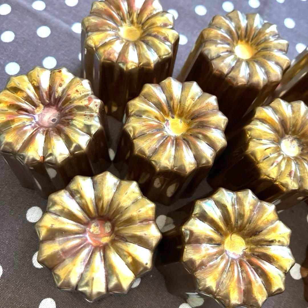 浅井商店 銅製カヌレ型 大12個セット