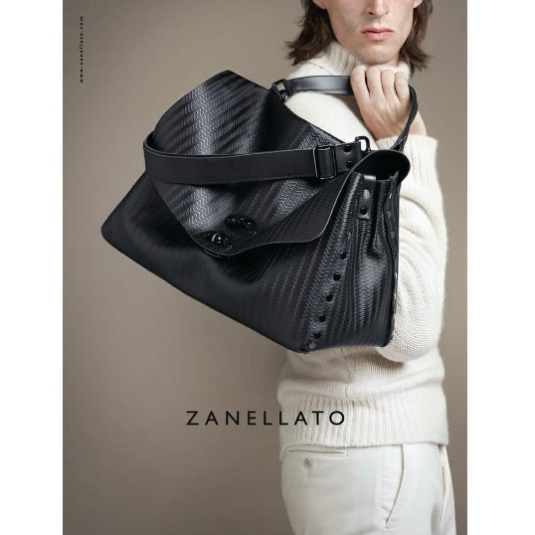 【美品】ザネラート POSTINA L カミシミアブランディーン 紺色