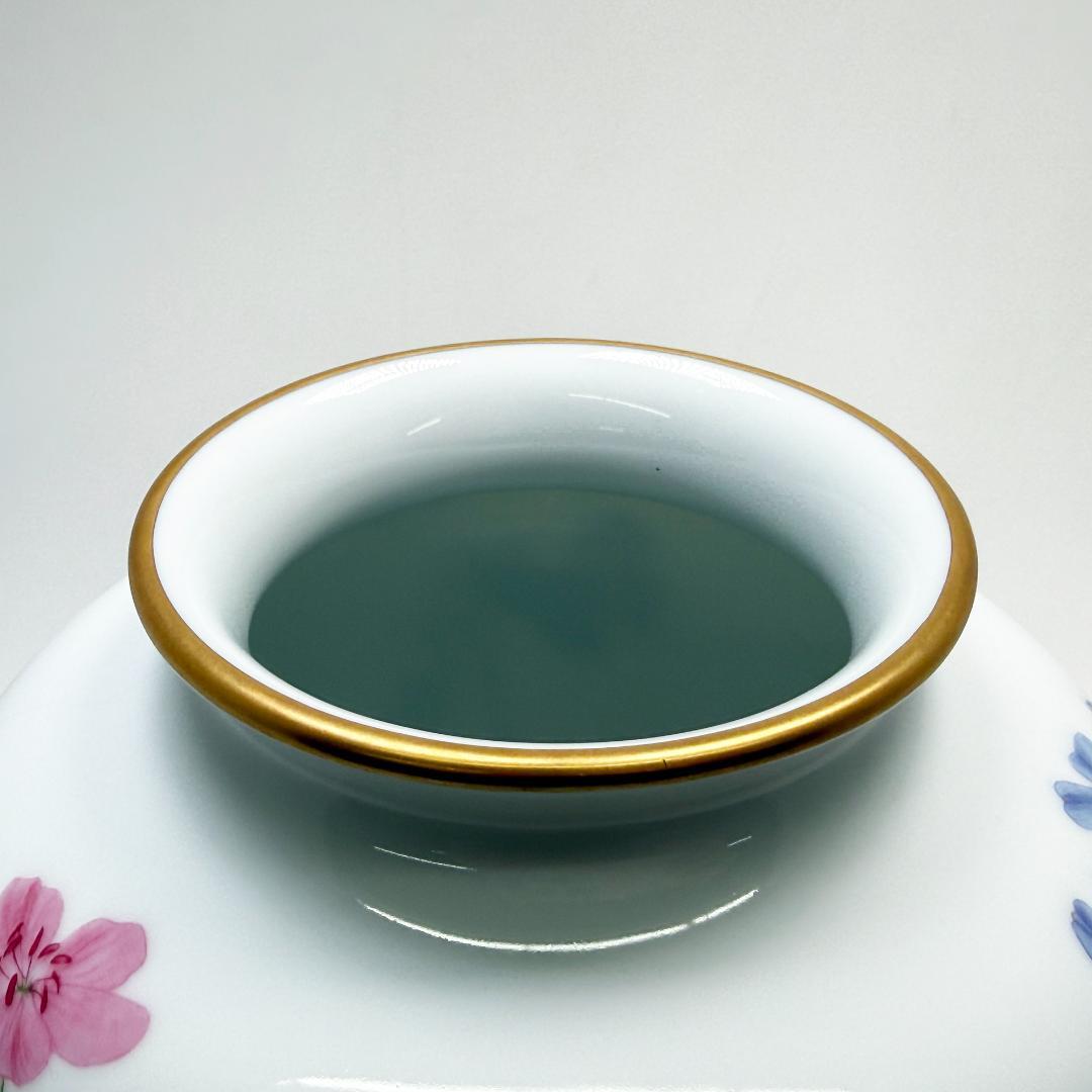 美品 フランクリンポーセリン 牧場の蝶 花瓶