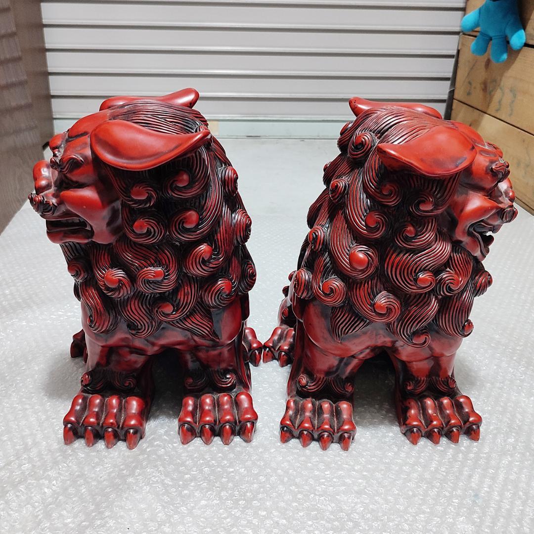 寿山石 じゅざんせき 獅子置物 特大 32cm×22cm×31cm 12kg