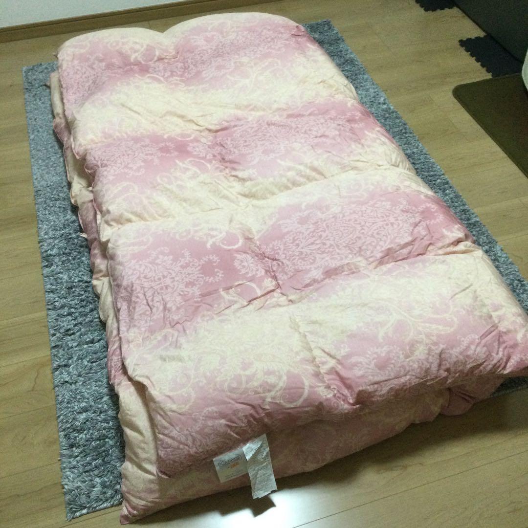 日本製 羽毛布団 ダブル フランス ホワイトダックダウン ダウン90%