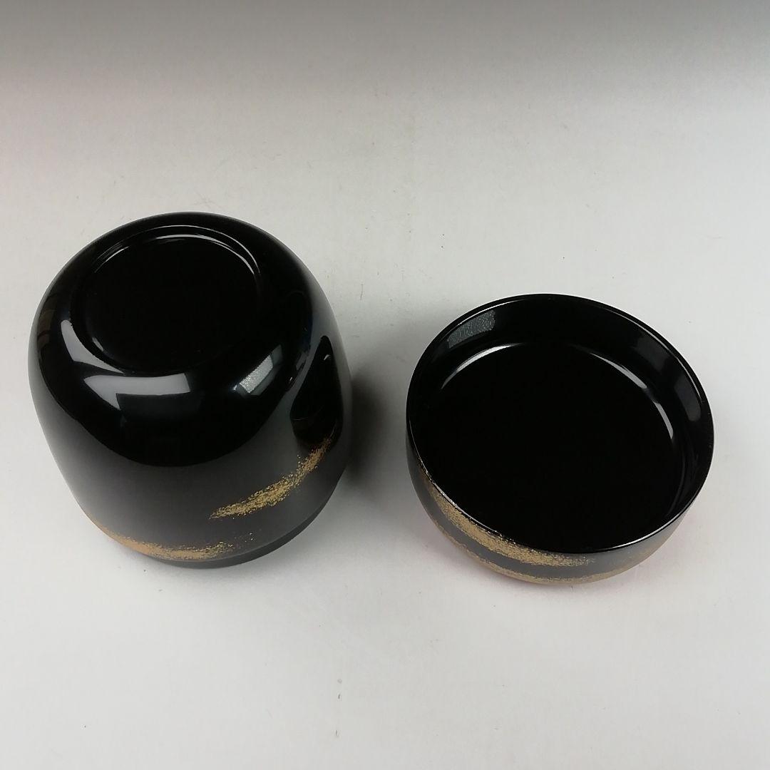 Ｔ８３２　棗　『紅富士蒔絵』『輪島塗』『中棗』『蒔絵師　黒川和禅』　共箱　茶道具