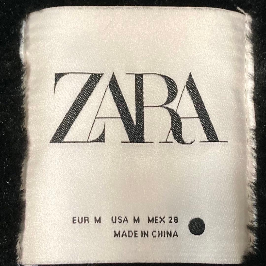 ZARA フェイクムートン ダブルライダース ボアジャケット ボア B-3