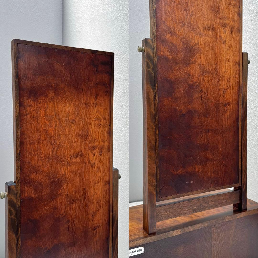 美品✴︎九州民芸 ミズメザクラ 樺材 ドレッサー 鏡台 民芸家具 引出し付 高級