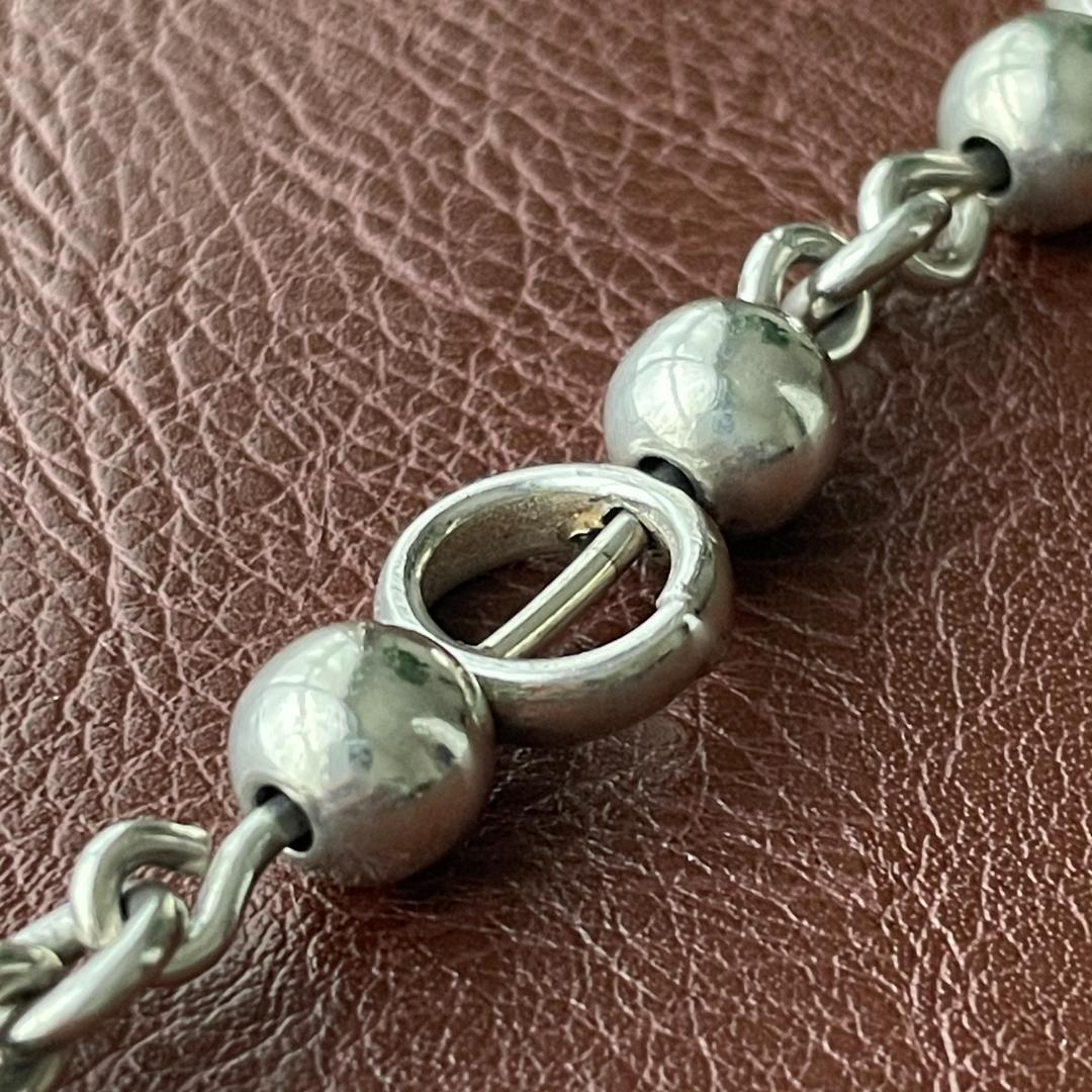 ビンテージシルバー925ブレスレット メキシコ製 ボールチェーン TAXCO