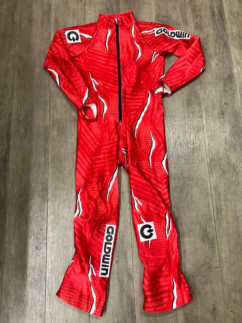 アルペンスキーレーシングスーツワンピースウェアm赤