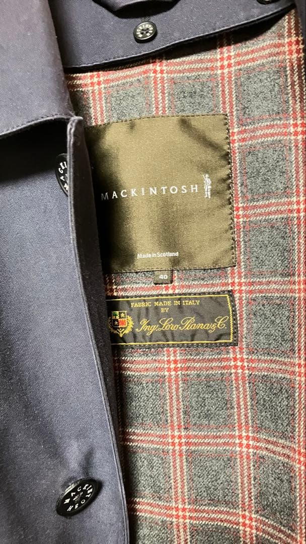 MACKINTOSH マッキントッシュ　ステンカラーコート ゴム引き