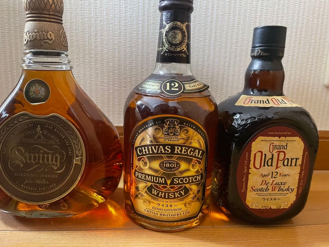 オールドパー12年& ジョニーウォーカースウィング & シーバスリーガル12年