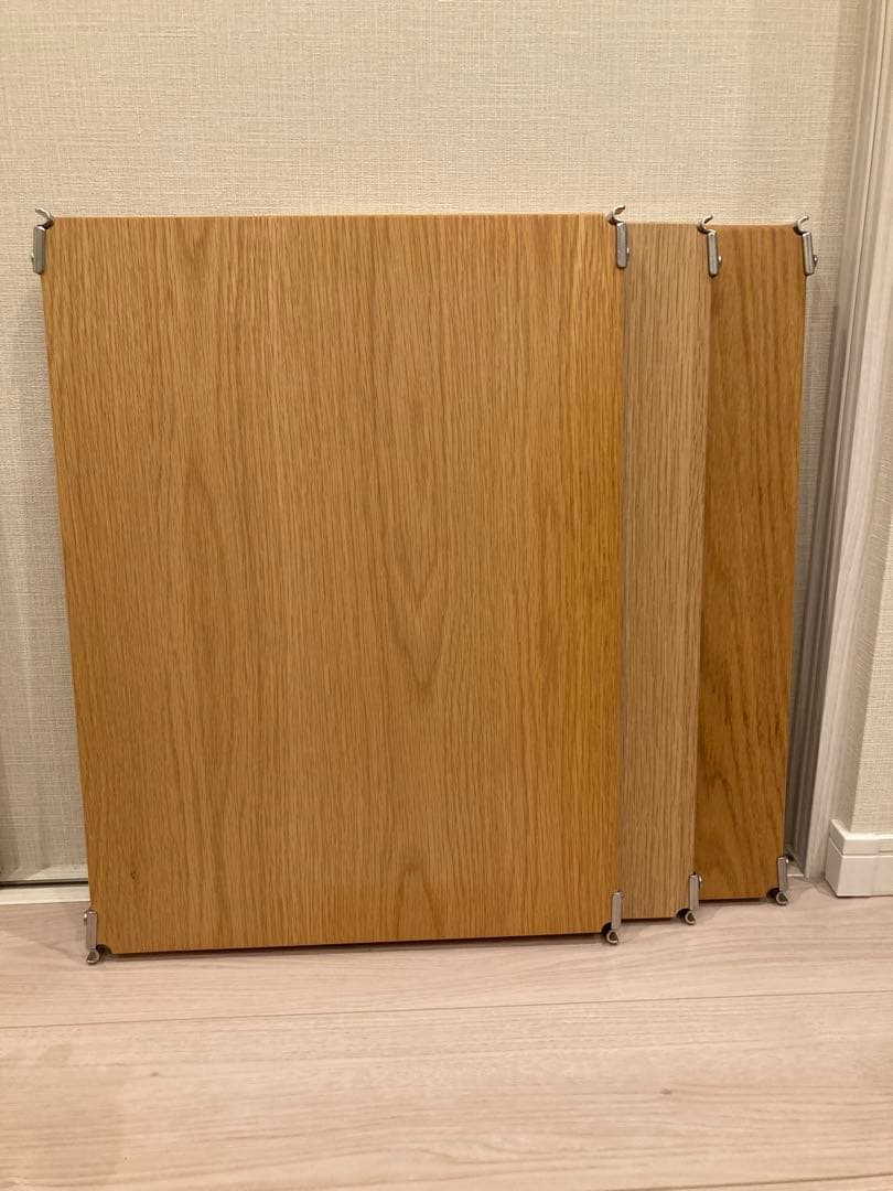 無印良品 ステンレスユニットシェルフ 追加棚 オーク材 幅56cm用　3枚セット