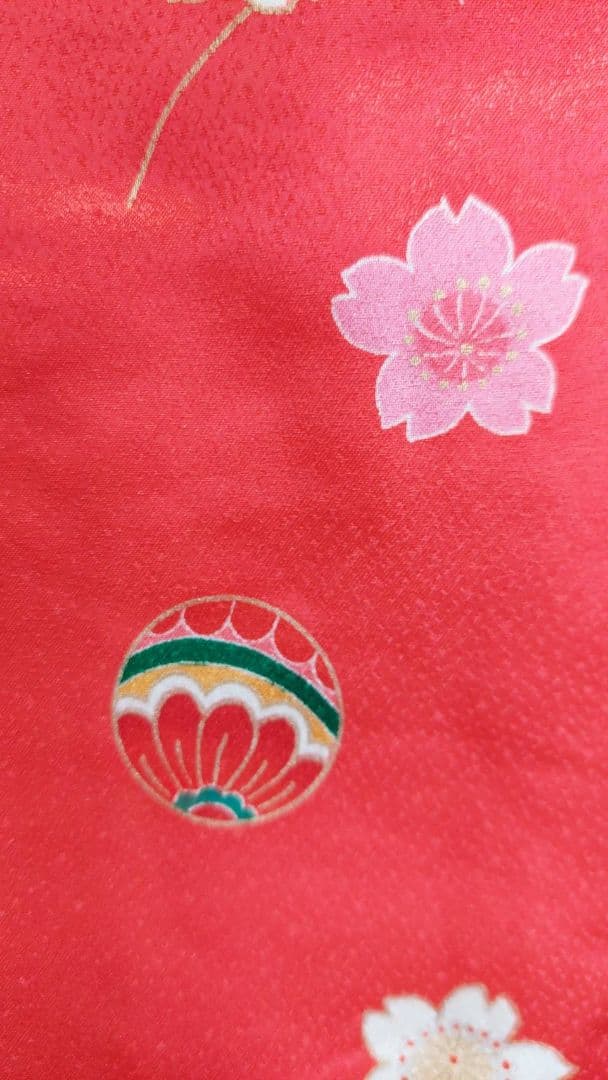 NA353洗える子供着物七五三被布、着物2点セット3歳用着丈93センチ裄丈47