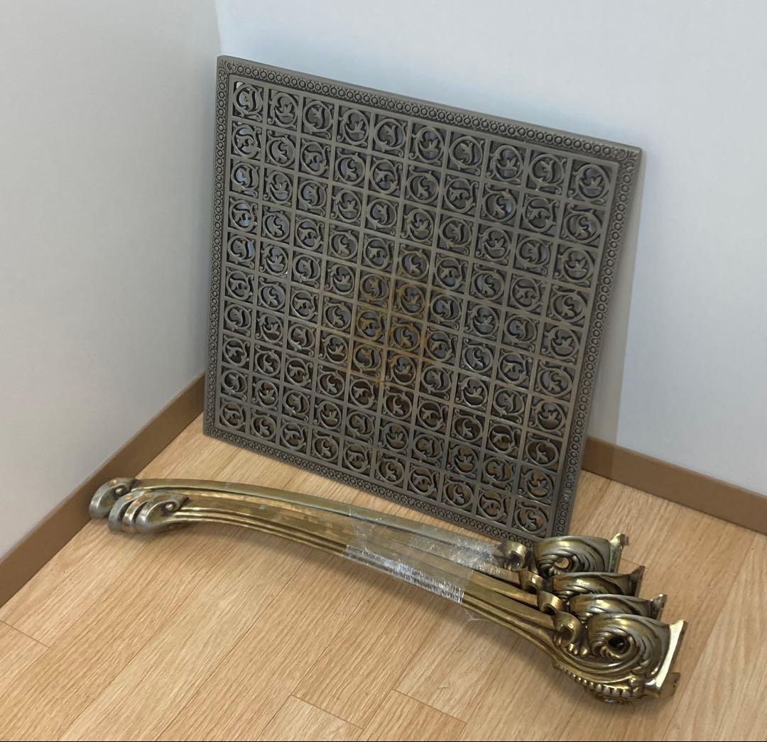 アンティーク調猫脚花台