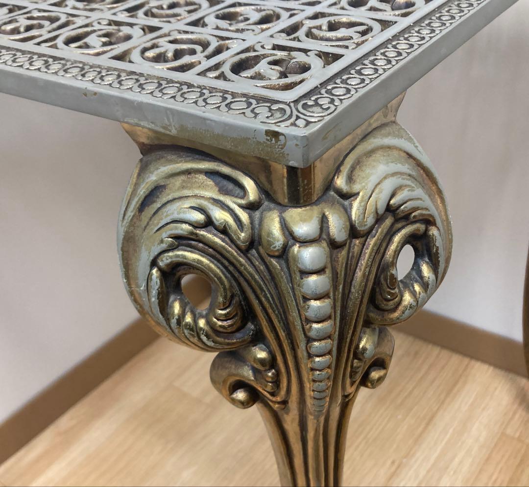 アンティーク調猫脚花台