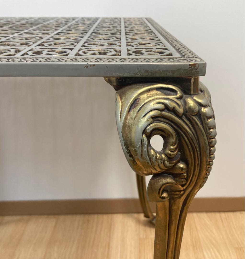 アンティーク調猫脚花台