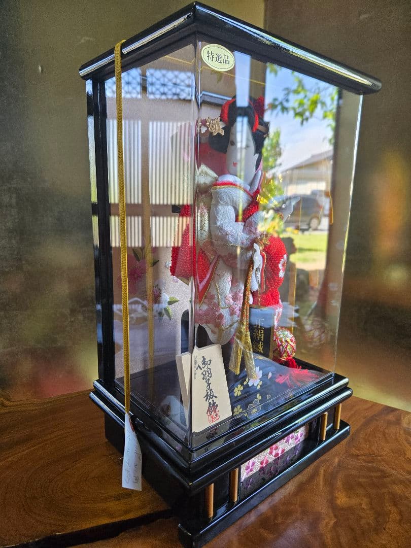【展示品限り】正月飾り　羽子板　ケース飾り オルゴール付　※閉店セール　H19