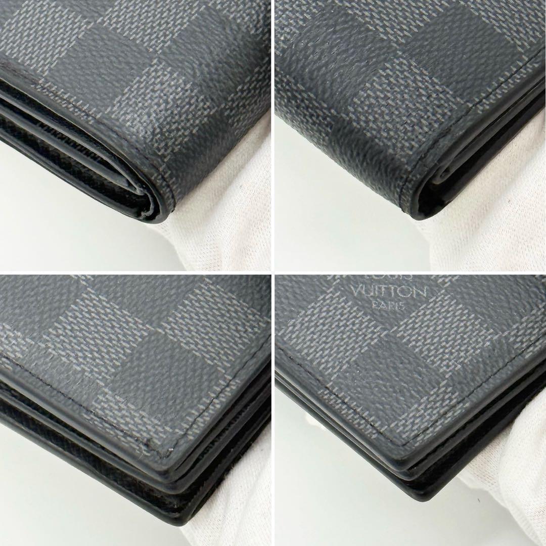 ✨極美品現行品✨ルイヴィトン ダミエグラフィット アメリゴ NM 二つ折り財布黒