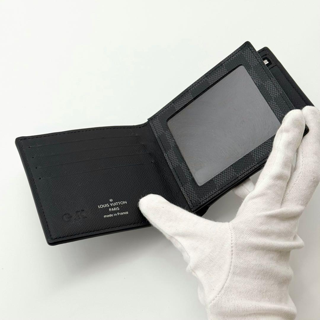 ✨極美品現行品✨ルイヴィトン ダミエグラフィット アメリゴ NM 二つ折り財布黒