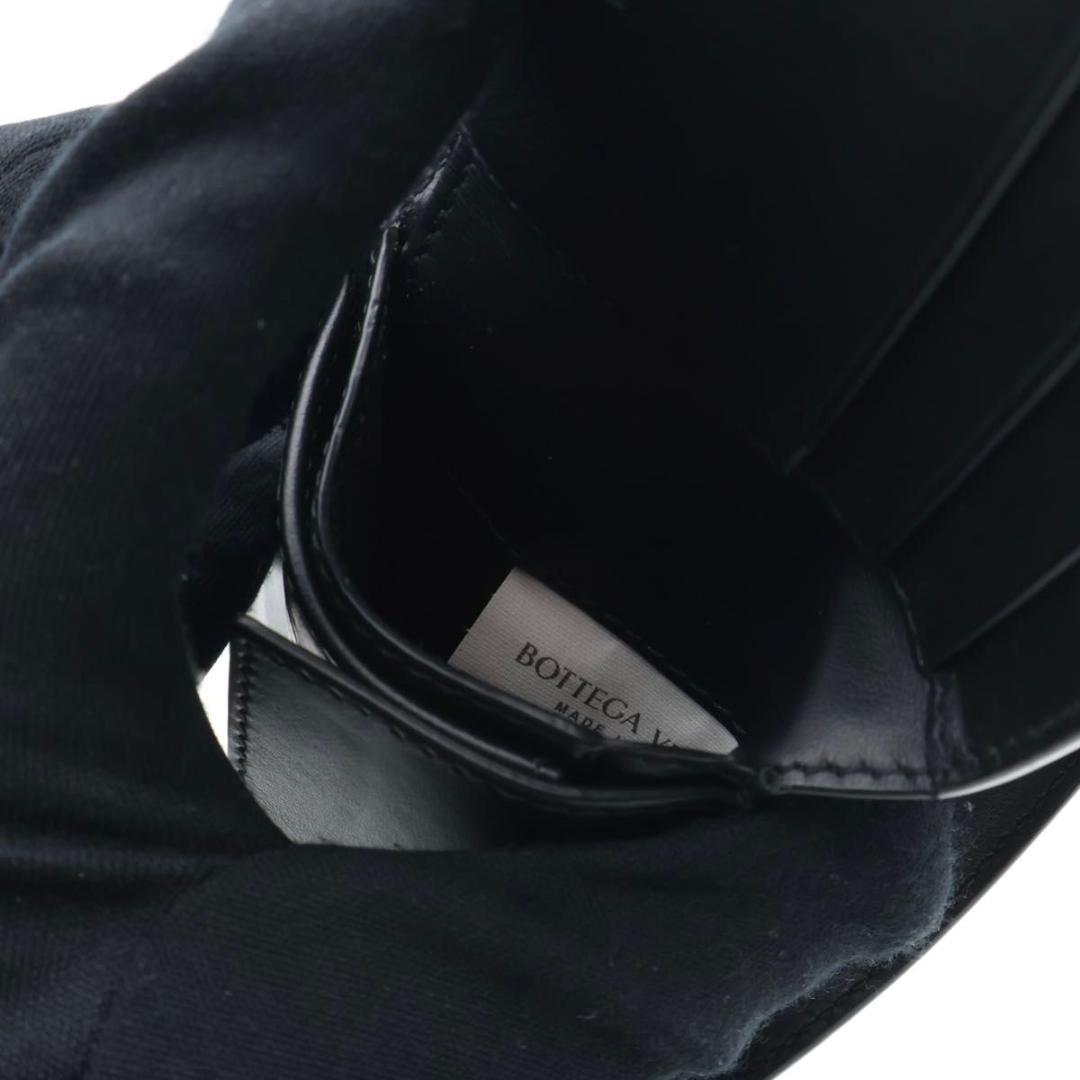 【超極美品】BOTTEGA VENETA カセット　二つ折り財布　黒