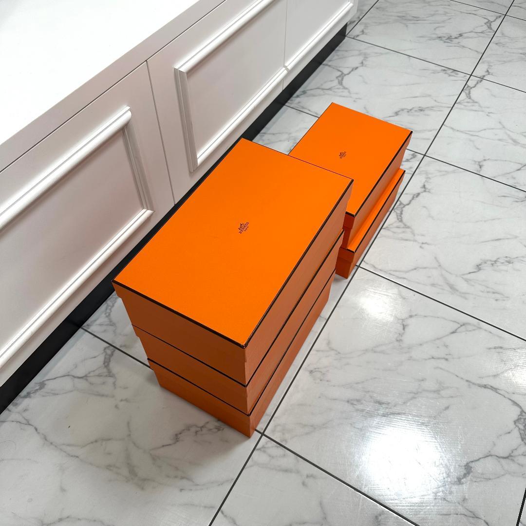 美品　シューズ用　HERMES　エルメス　オレンジ　空箱　5個セット