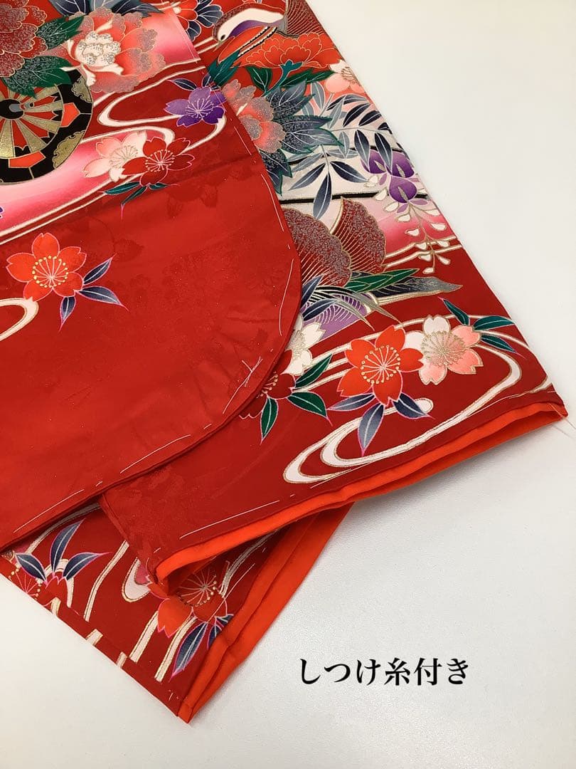 ◎mk-1071　未使用　女の子　七五三　振袖・襦袢セット　1-16