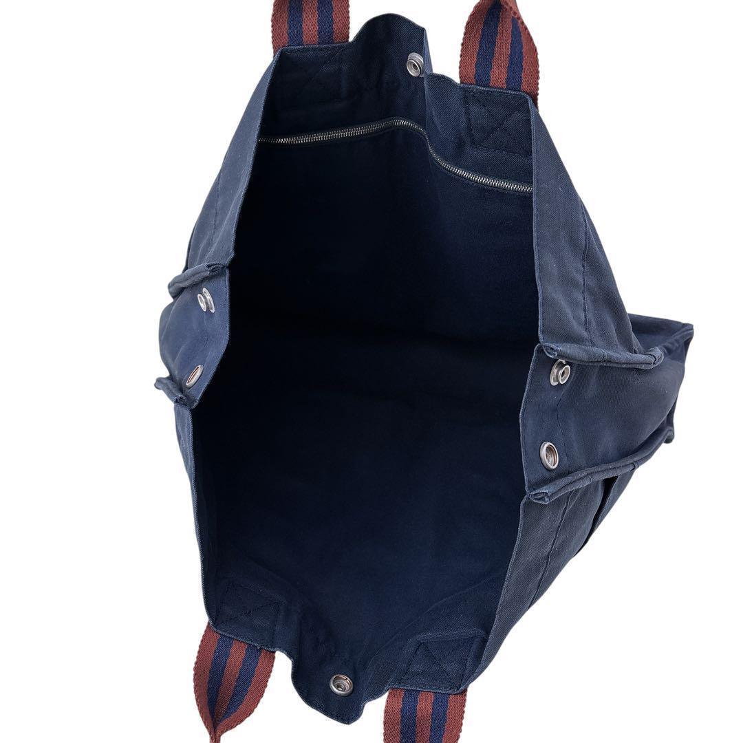 エルメス/フールトゥMM /トートバッグ/A4サイズ/バイカラー/紺色/男女兼用