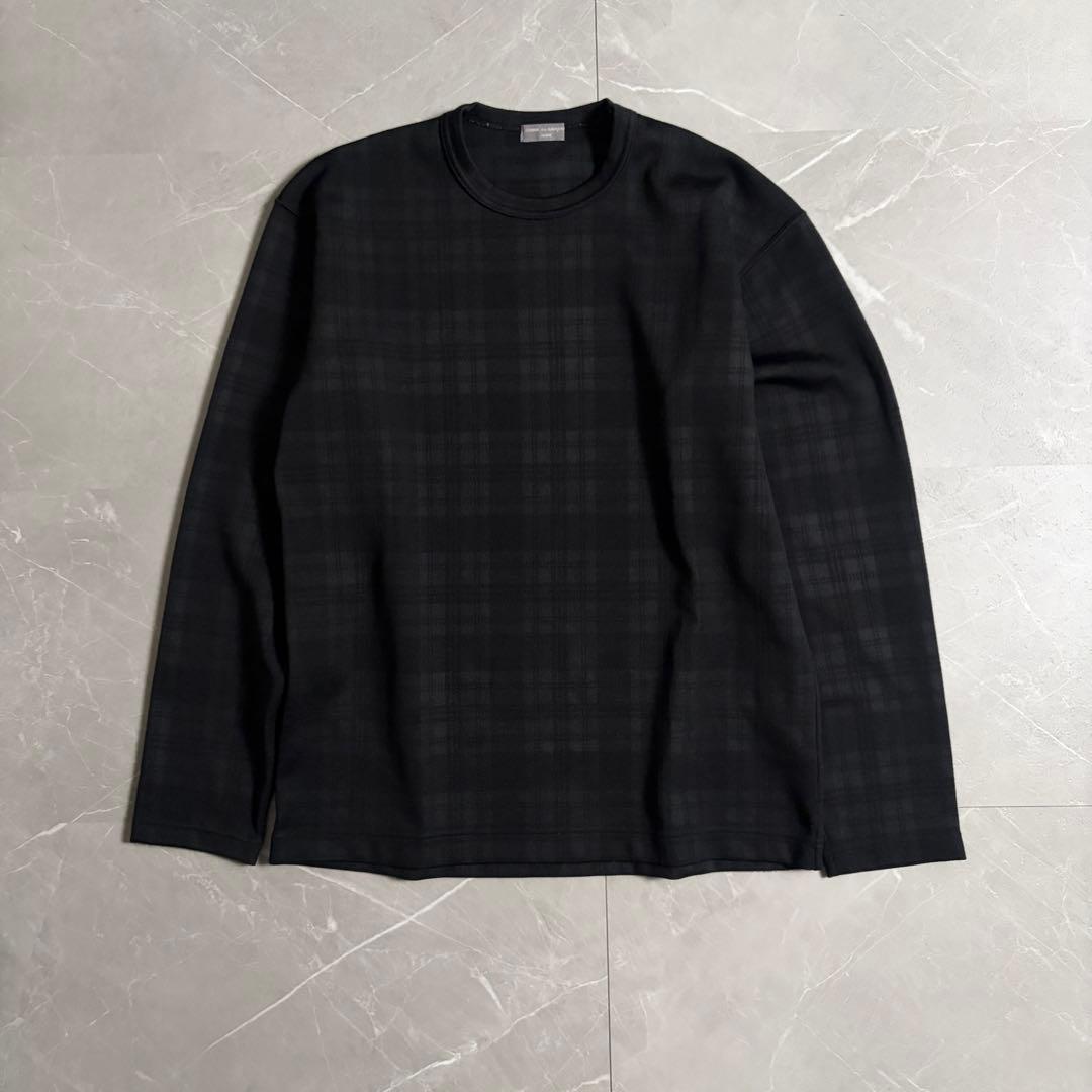 美品　田中オム　コムデギャルソン　カットソー　シャドーチェック　ブラック