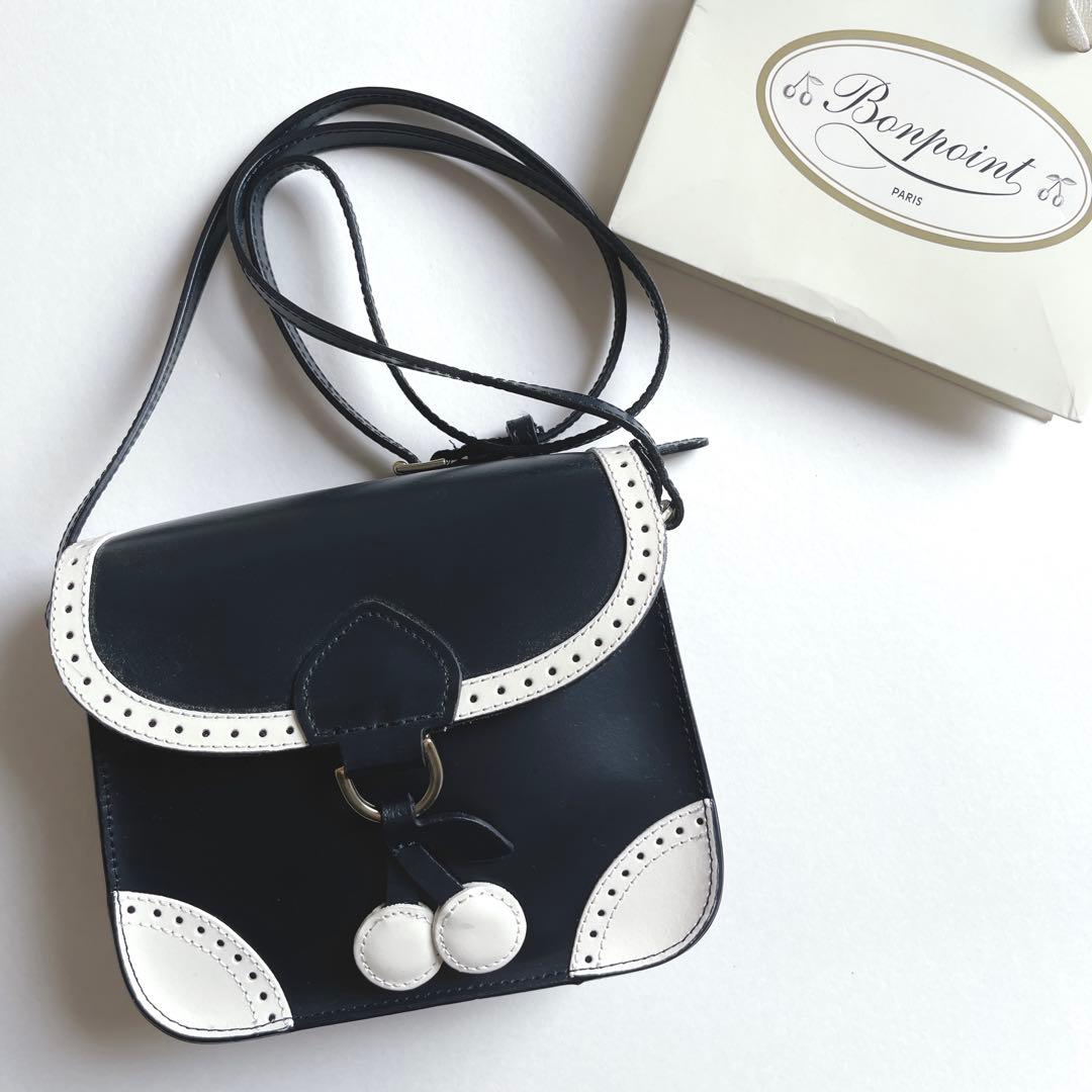ボンポワン　ショルダーバッグ　ネイビー