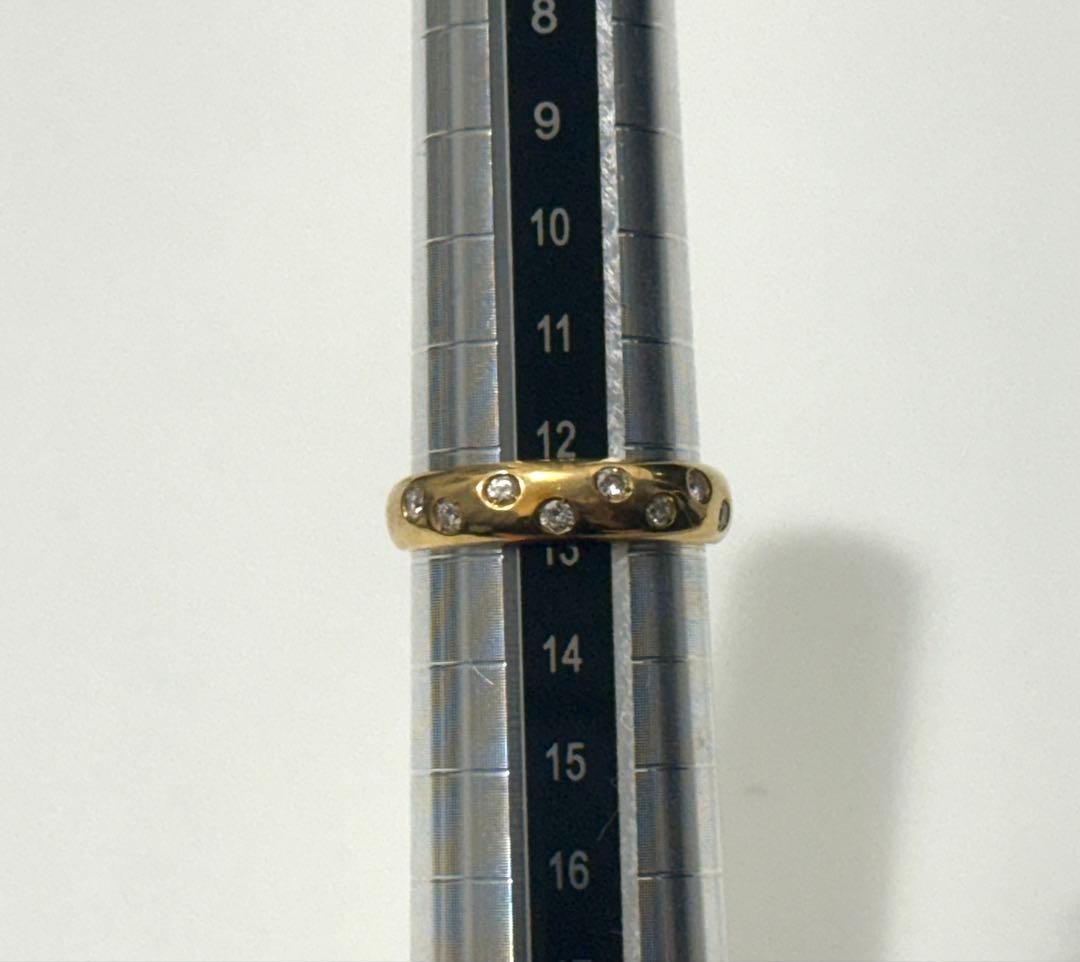 k18 ドットメレダイヤ13号リング